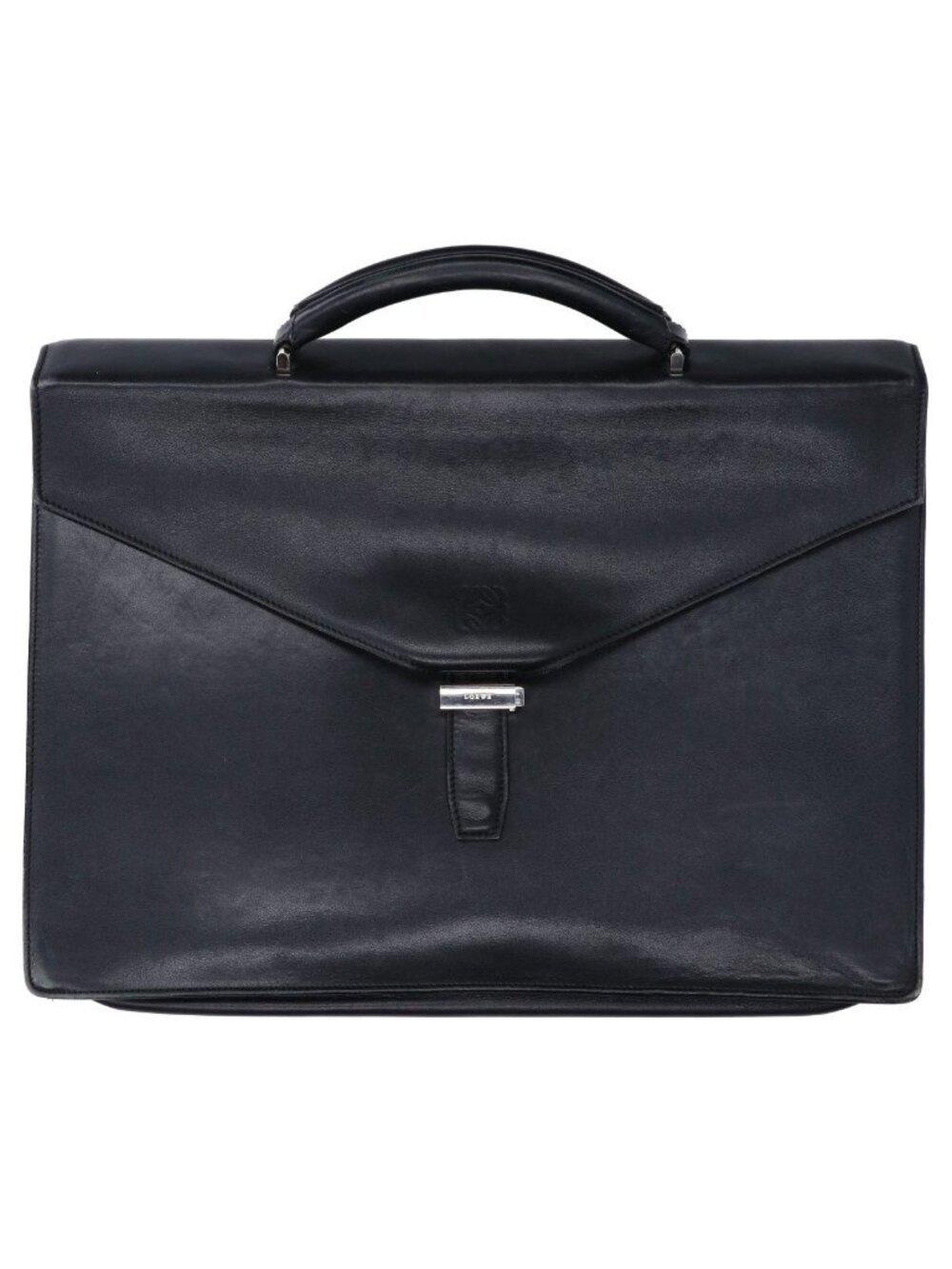 Loewe Anagram Leather Flap Bag Business Briefcase